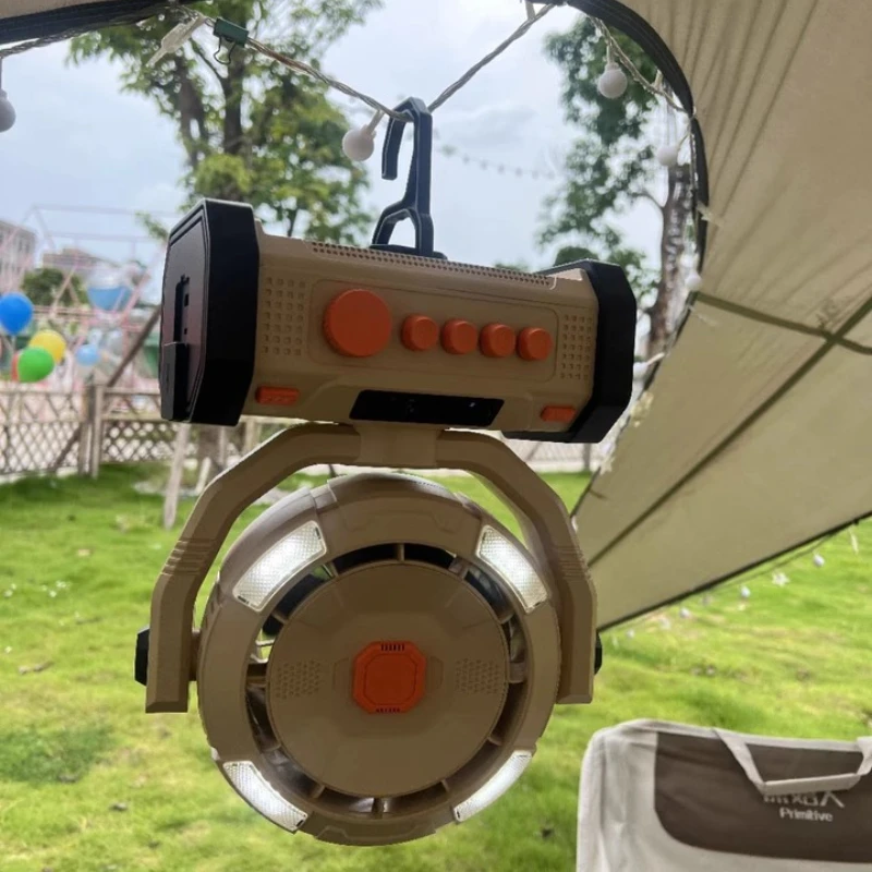 

‌USB Rechargeable Camp Fan: Portable Hanging Tent/Desktop Blower Super Strong Silent Wind Office & Car Travel Must-Have