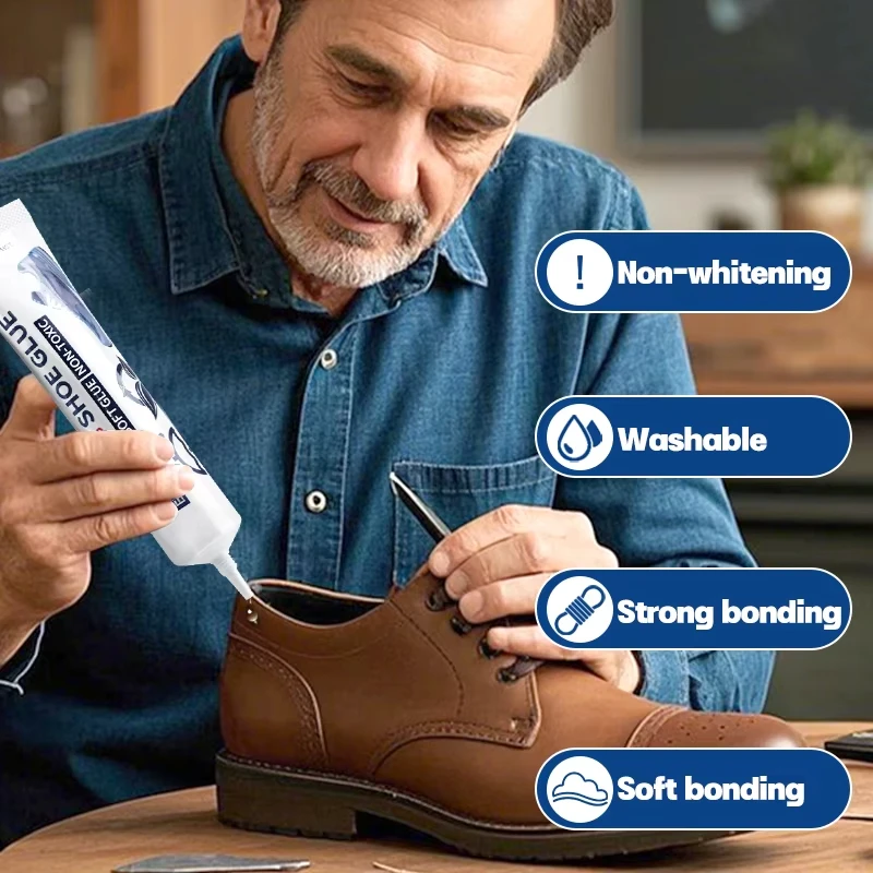 60ML Super Strong Shoe-Repairing Adhesive Waterproof Leather Repair Sealant Fast Repair Glue Professional Shoe Repair Tool ﻿