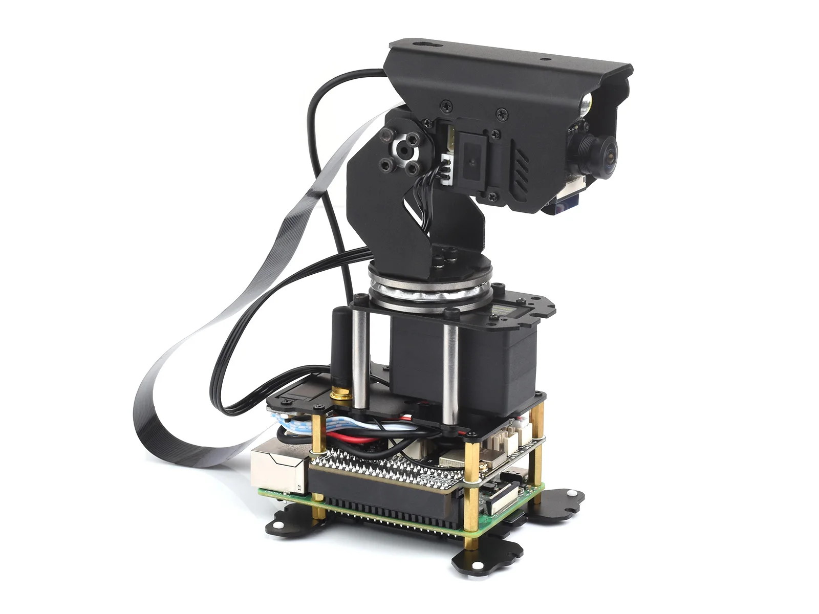 Waveshare 360° Omnidirectional High-Torque 2-Axis Expandable Pan-Tilt Camera Module, Driven By Serial Bus Servos