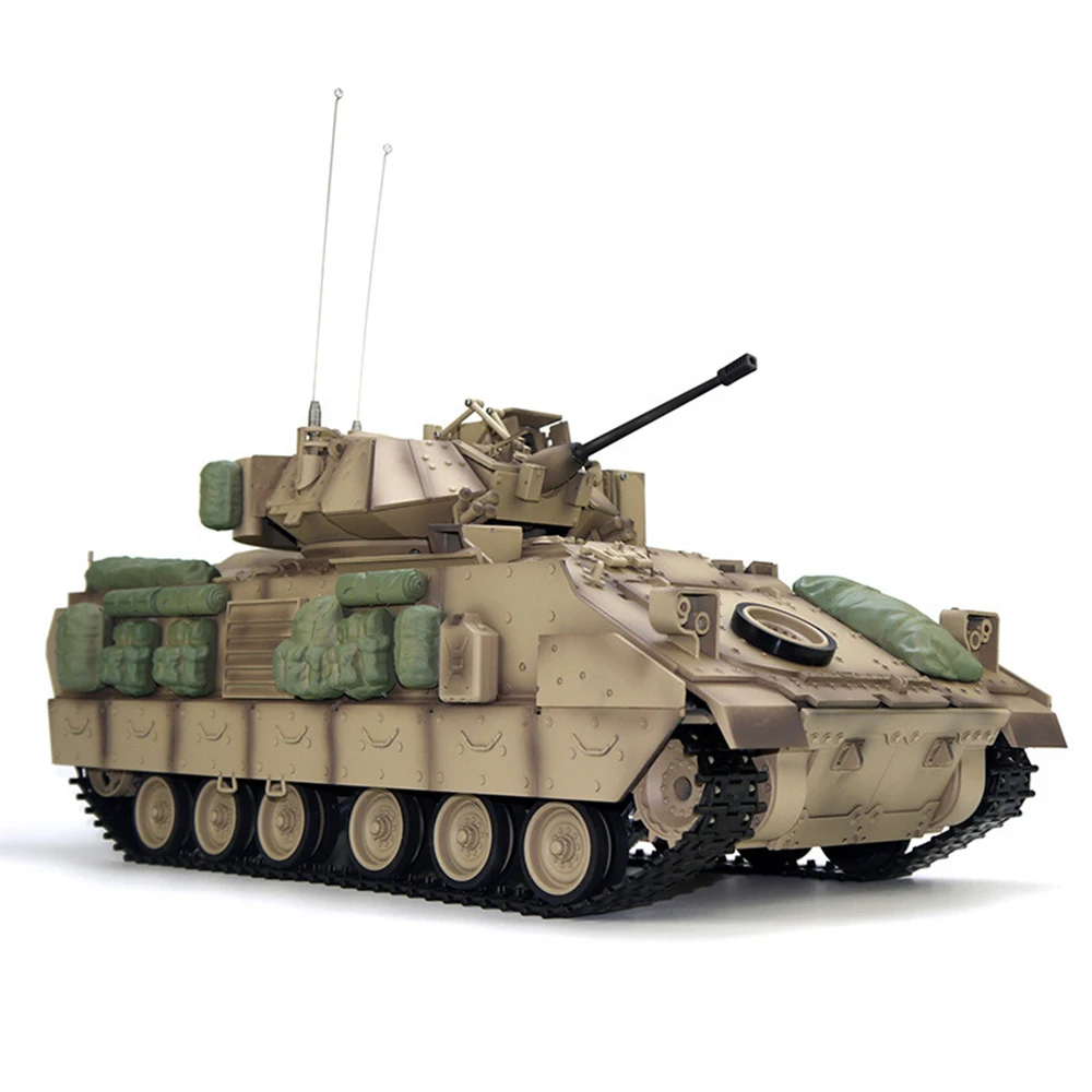 COOLBANK Model Bladeli M2A2 1/16 2.4G RC Main Battle Tank Smoke Sound Recoil Shooting LED Light Vehicles Models RTR Toys