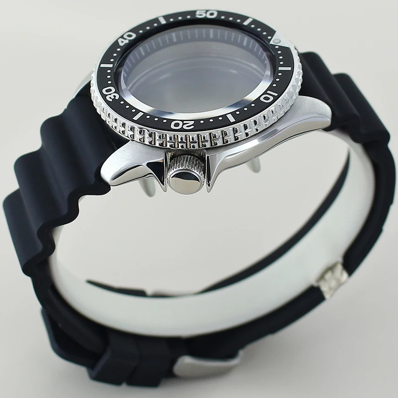 الغوص 20bar في 3.8 SKX 42 مللي متر ساعة حزام مع الفصل الدائري الياقوت الزجاج ل NH35 NH36NH34 4R36 ساعة يد تعمل بالحركة اكسسوارات