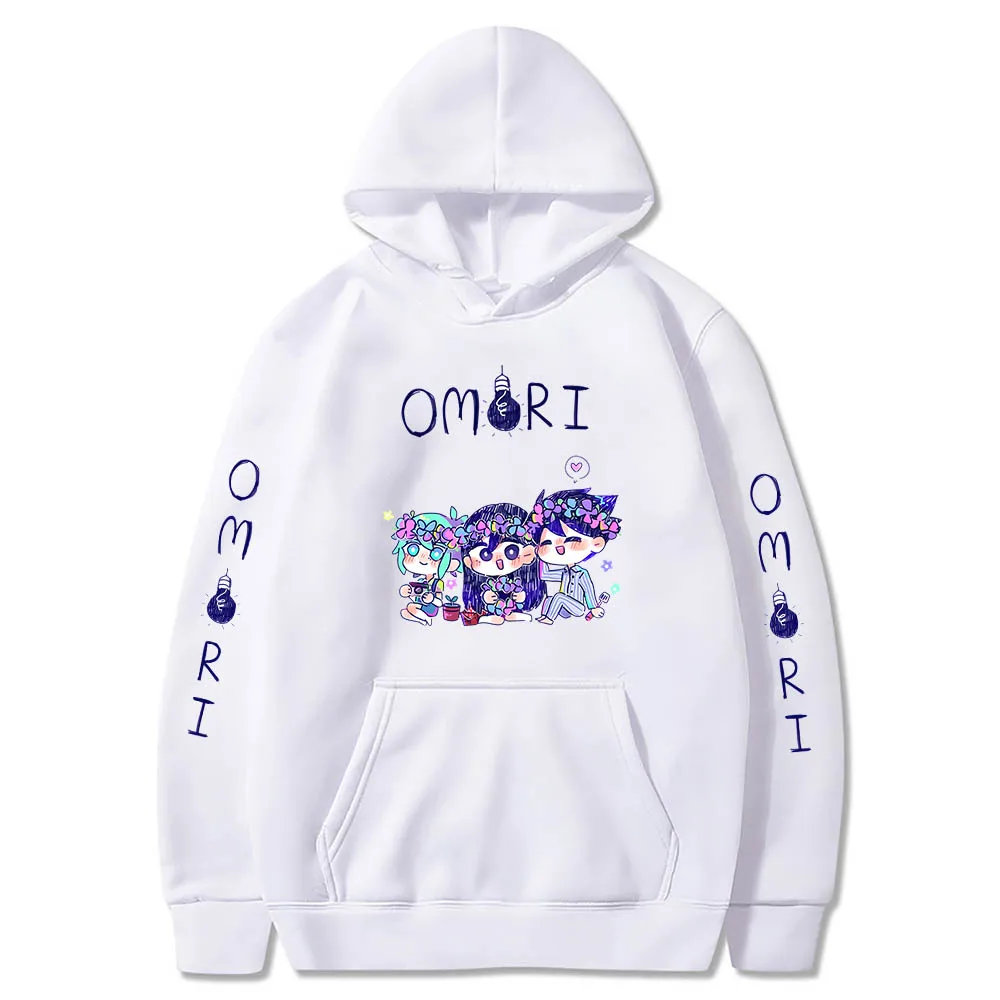 Hot Omori Sunny Basil Hero Mari Kel Anime Hoodies Cute Cartoon Printed Sweatshirts Fashion Streetwear Men/women Clothes Fleece