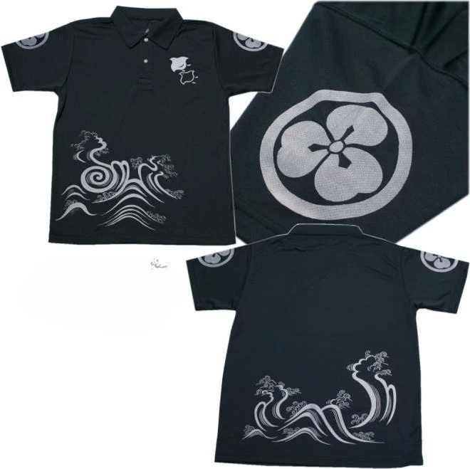 

Y2K Fashion Quick-drying Japanese-style Polo Shirts and Golf T-shirts for Men and Women, Hand-dyed with Family Crest Designs.