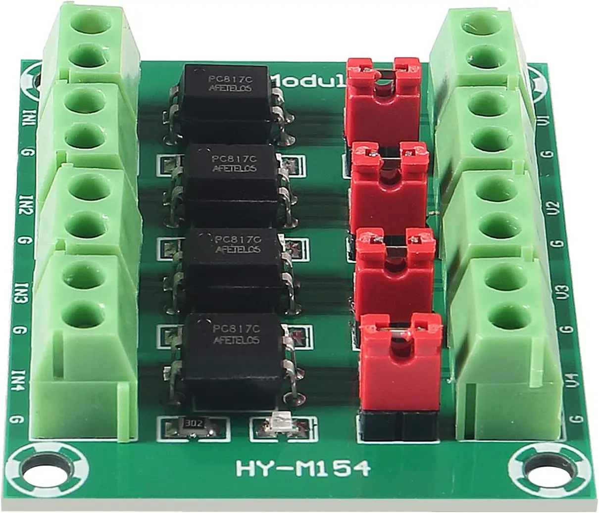 4CH Optocoupler PC817 4 Channel Isolation Board Voltage Converter Adapter Module 3.6-30V Driver Photoelectric Isolated Module