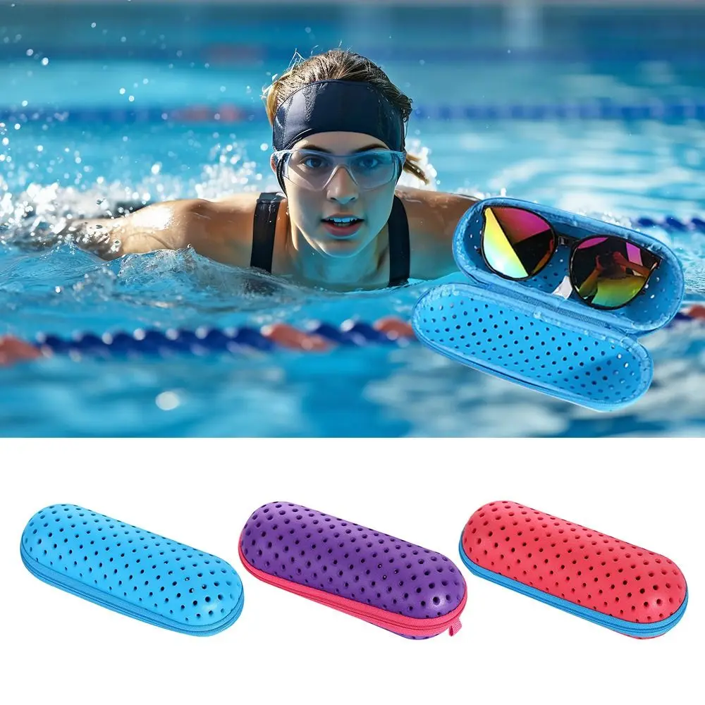 Tragbare, atmungsaktive Schwimmbrillen-Aufbewahrungsbox für Damen und Herren, EVA-Brillenetui, Sonnenbrillentasche, Lesebrillenetui