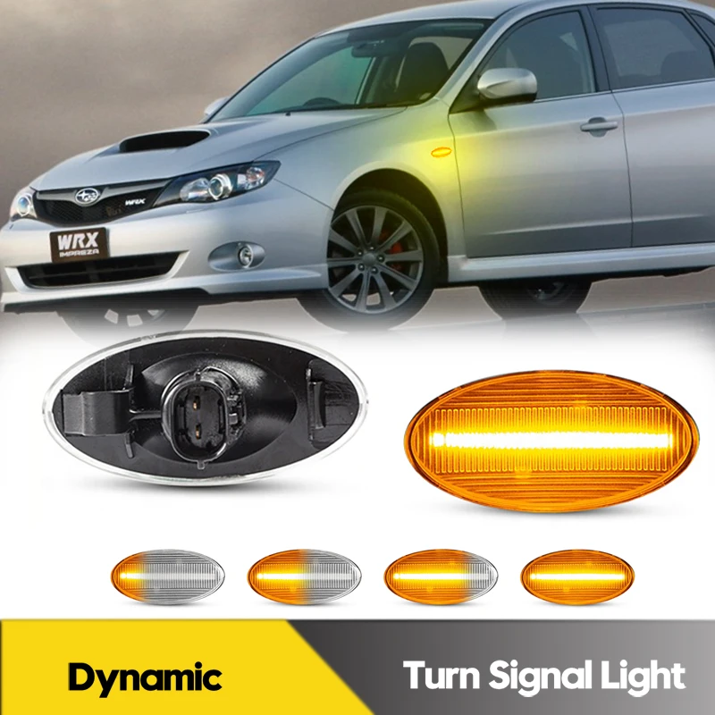 

2Pcs For Subaru Forester Impreza G12 G13 LED Dynamic Side Marker Lights Turn Signal Lamps XV Crosstrek G33 G34 Car Accessories