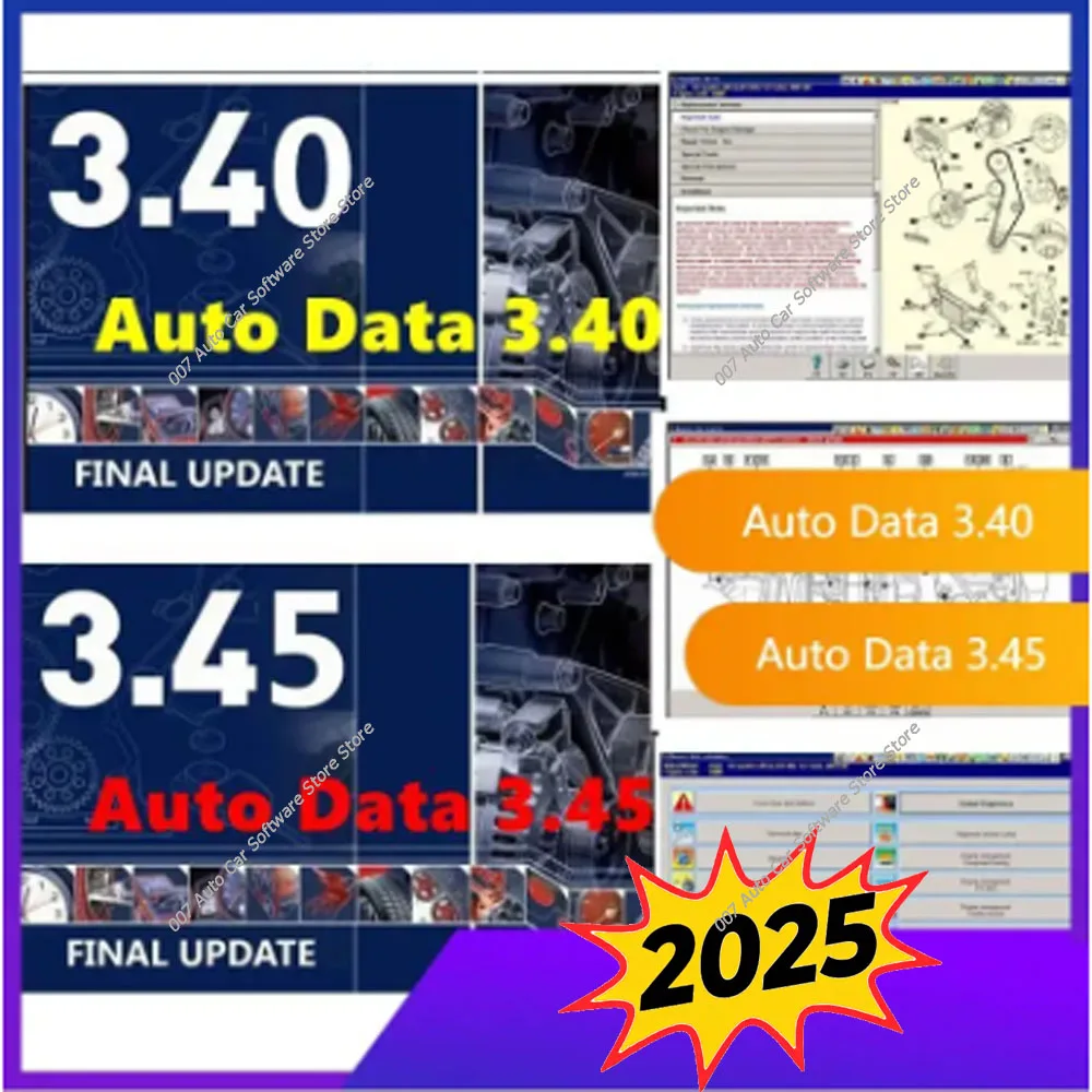 

AutoData 3.45 2025 Hot Sale Multi-language CD & USB Drive Auto Repair Software Wiring Diagrams Install Video for Vehicle Data