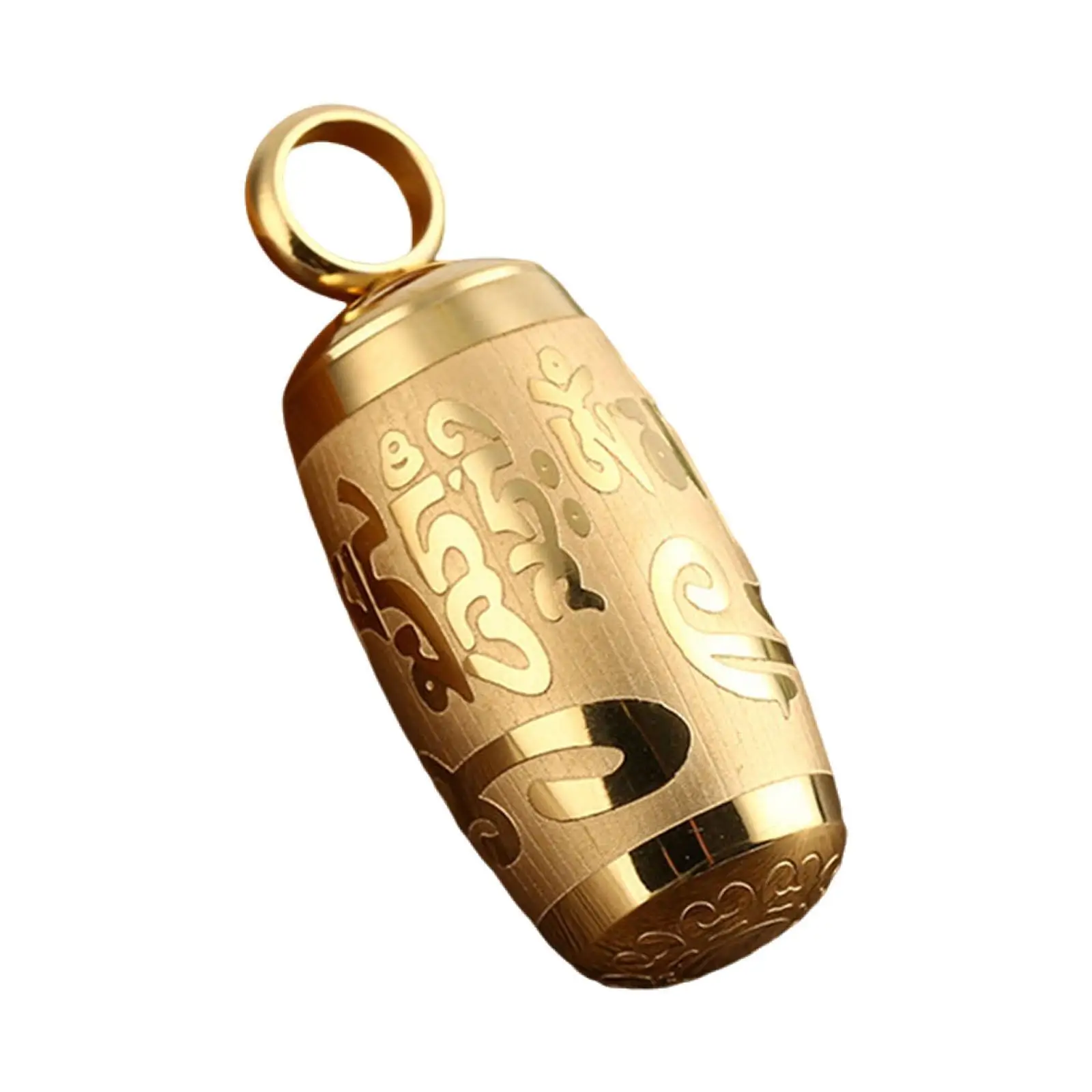 Six Word Proverbs Cylinder Charm Tibetan Pendant Titanium Steel Openable Jar Keepsake Container Buddhist Necklace Cremation Urn