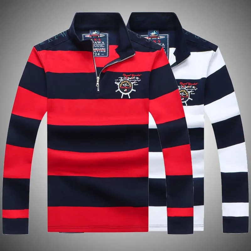 

Новая мужская трикотажная футболка из чистого хлопка с длинным рукавом, воротником-стойкой, для весны и осени, базовый слой, повседневный стиль