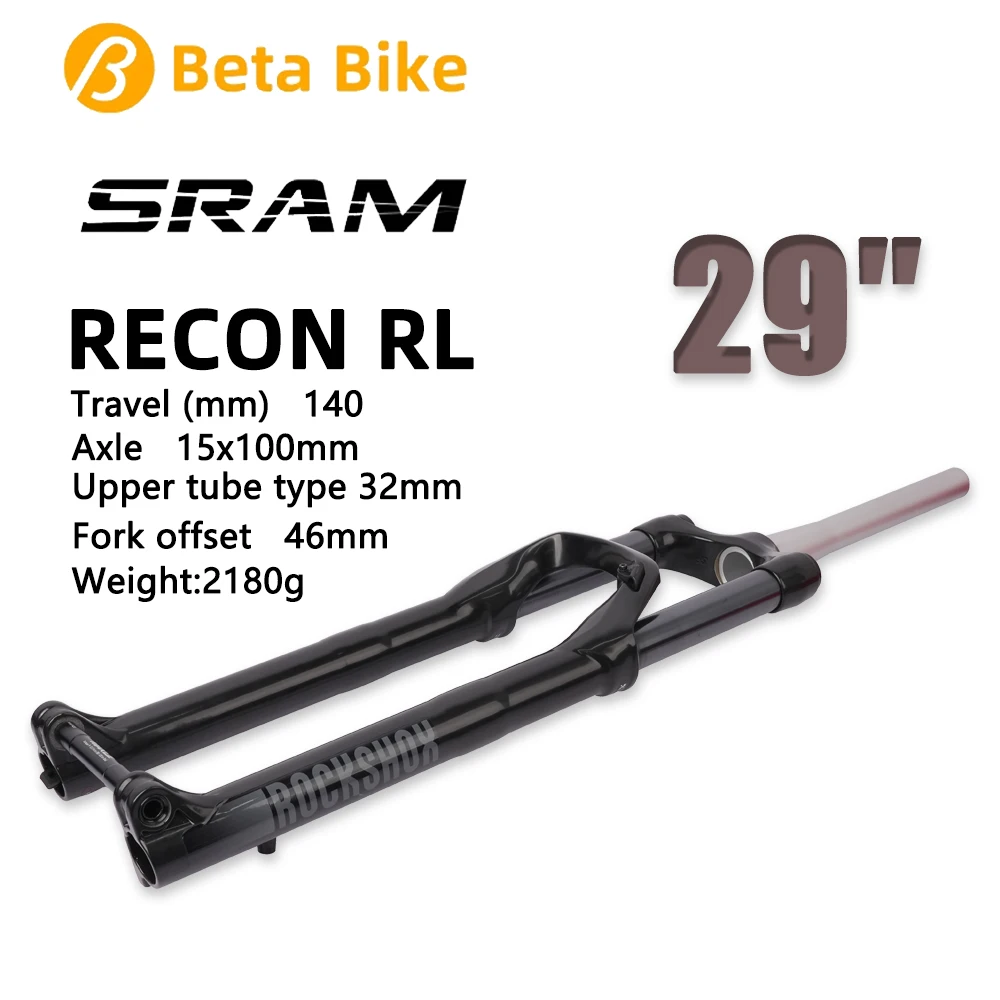 SRAM ROCKSHOX Recon Silver RL MTB Bike 29'' Wheel 1.5T  Fork 15x100mm 140mm Travel Manual Lock Bicycle Suspension