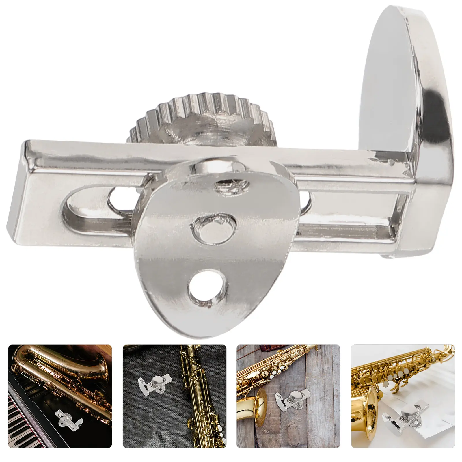 

Zinc Alloy Clarinet Thumb Rest Adjustable Universal Fit Finger Rest for All Hand Sizes Non Damaging Clarinet Instrument