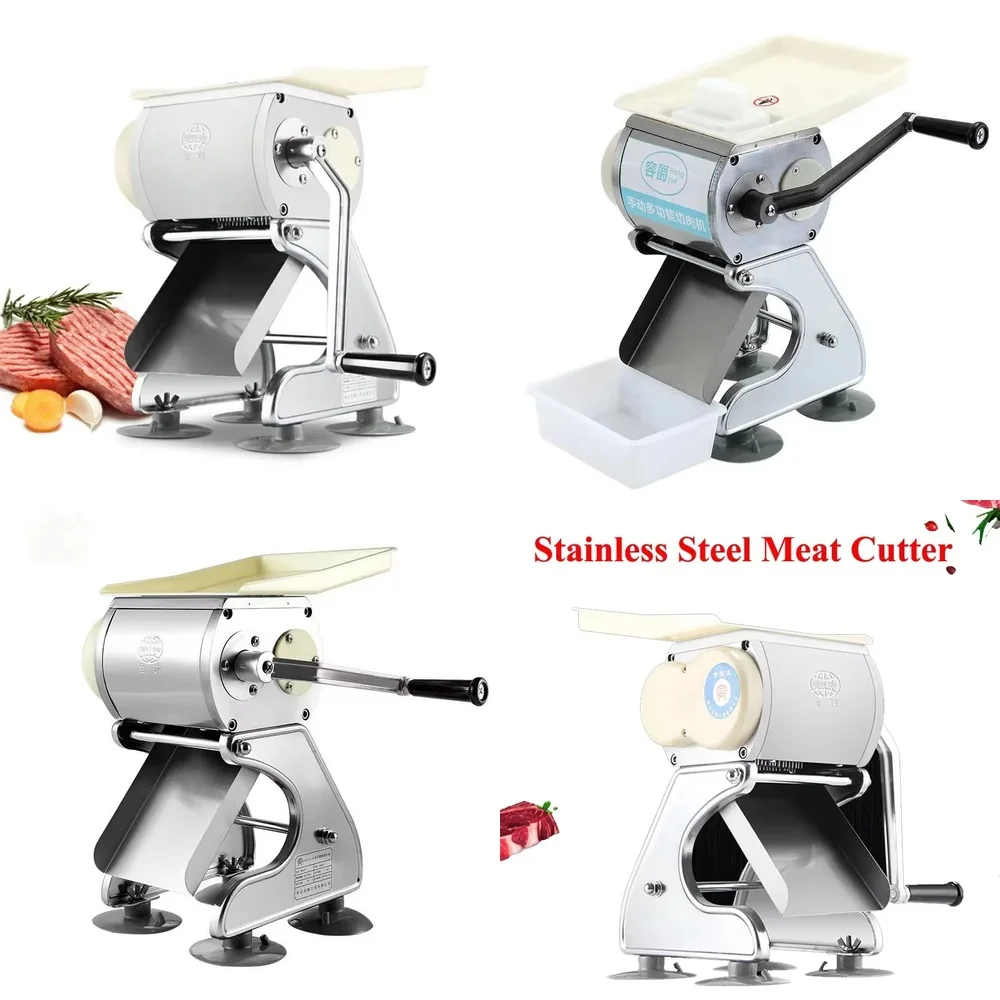 Manual Meat Slicer for Home Kitchen Use Stainless Steel Vegetable Slicer for Deli Food Prep Slicing Machine for Cheese Ham