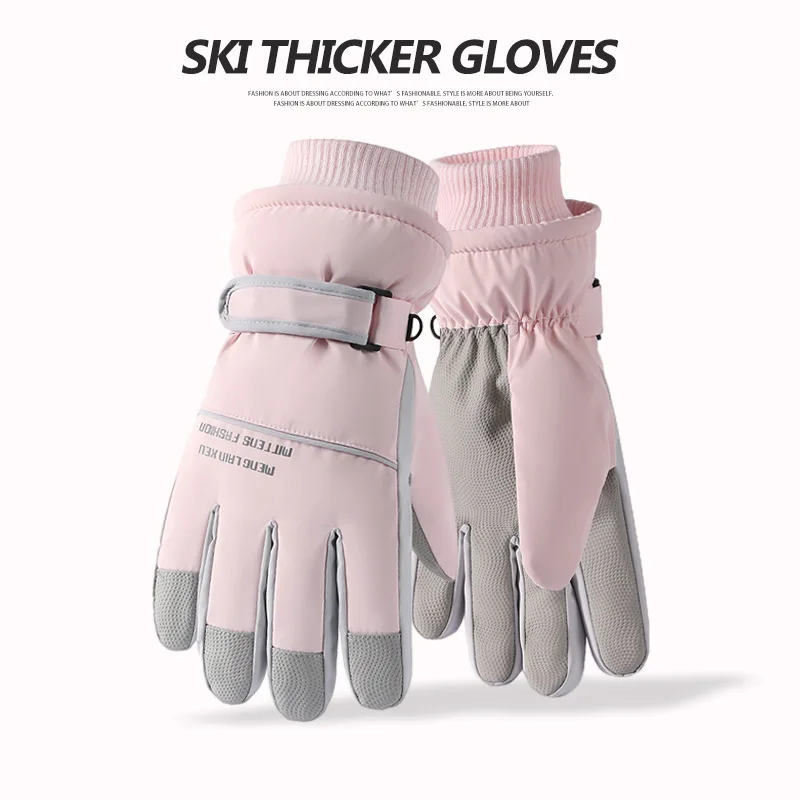

RNABAU New Women Ski Gloves Snowboard Gloves Snowmobile Motorcycle Riding Winter Gloves Outdoor Windproof Waterproof Snow Gloves