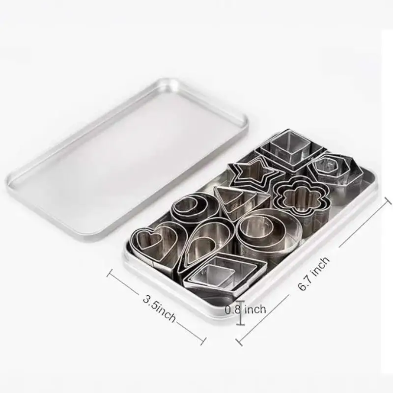 Multiple Shapes Stainless Steel Cookie Cutter Set 9/24/30Pcs Easy Demold For Home Baking DIY Pastry Dessert