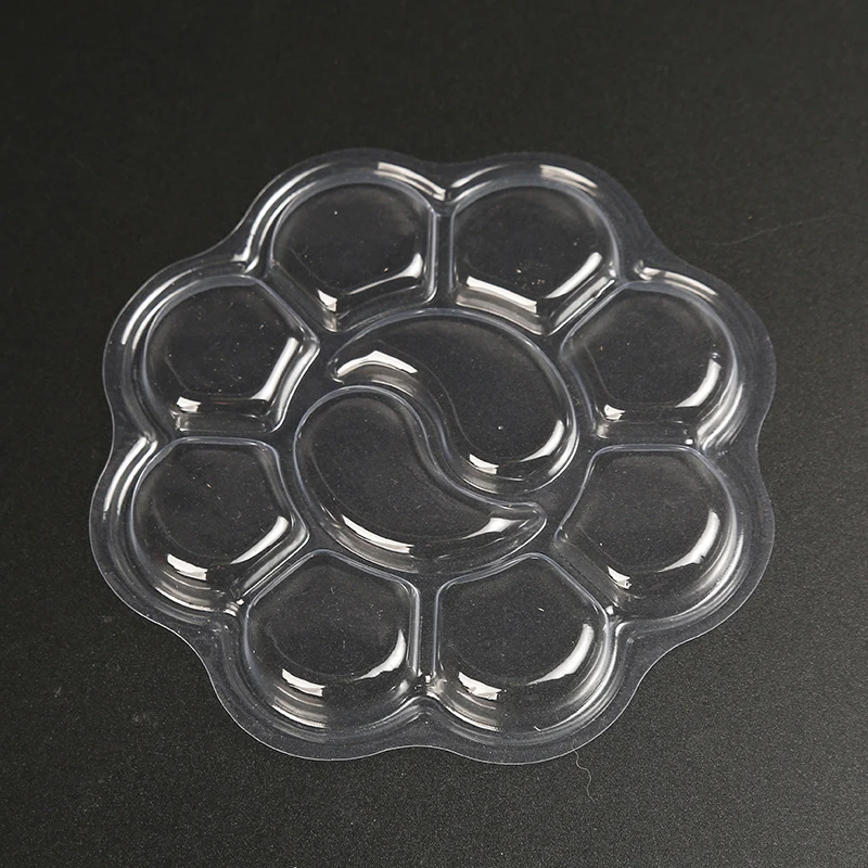 20Pcs Disposable Gouache Oil Painting Palette Plum Blossom Shape Washable Watercolor Paint Palette Art Supplies