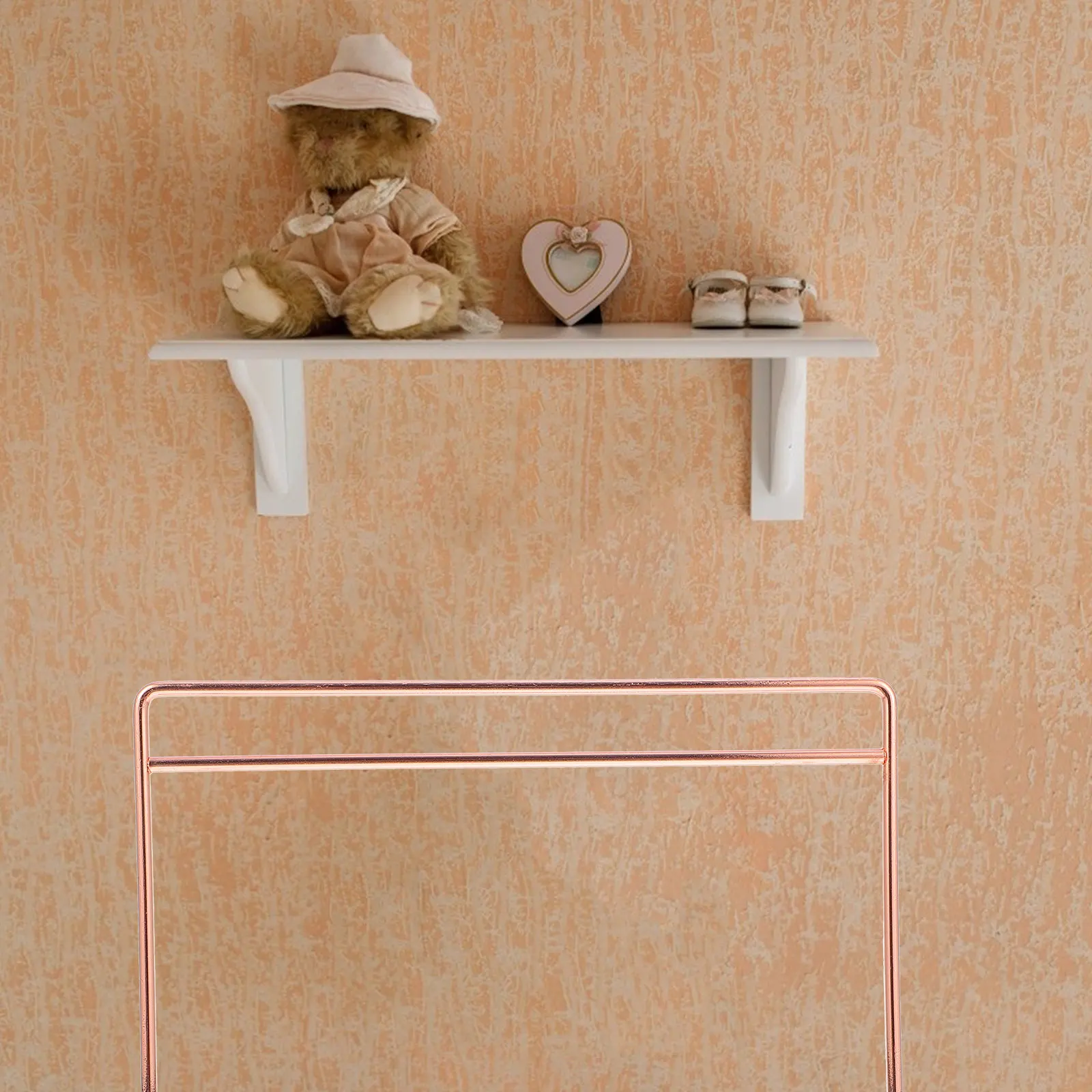 

Mini Clothes Rack Iron Material Small House Accessories Miniature Display Stand for Realistic Living Room Bedroom Decoration