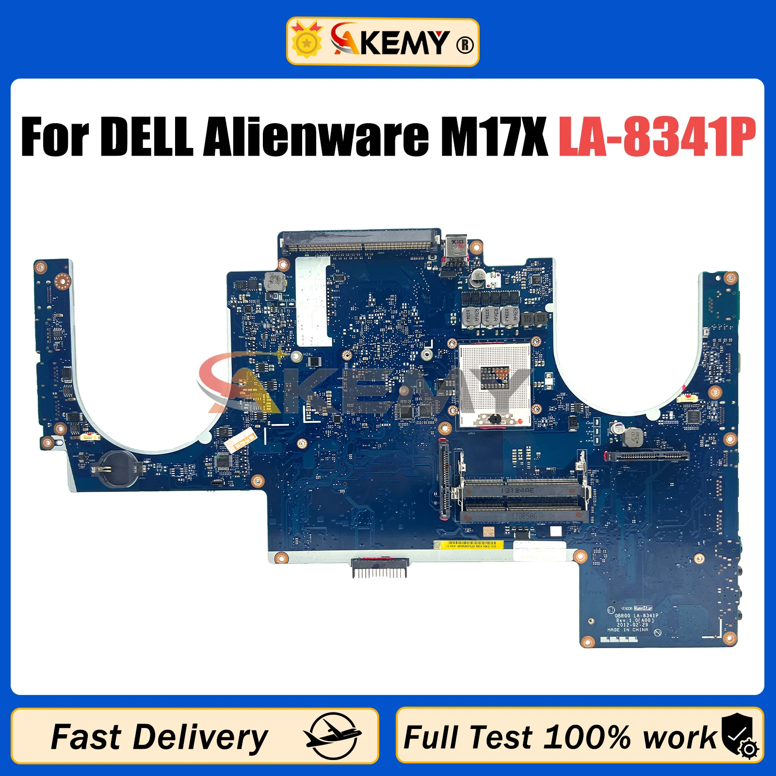 

AKEMY LA-8341P Mainboard For DELL Alienware M17X R4 CN-0THTXT THTXT Laptop Motherboard QBR00 SLJBC HM77 100% Fully Tested