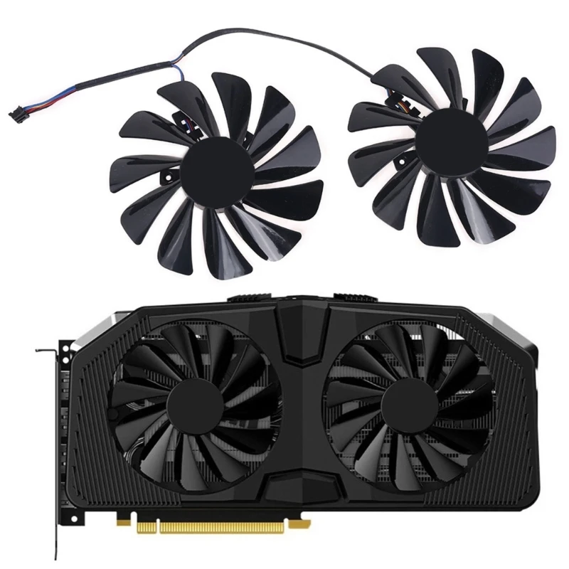 

2pcs/set 95mm FDC10U12S9-C RX5700 XT GPU Fan For XFX RX 5600 5700 XT RAW II Graphics Card Cooling Fan