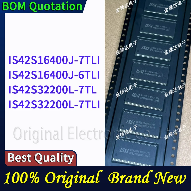 

IS42S16400J-7TLI IS42S16400J-6TLI IS42S32200L-7TL IS42S32200L-7TLI In stock Original Black PC shell