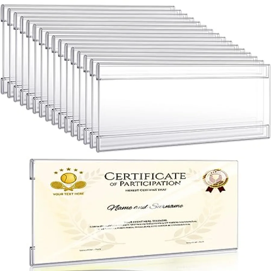 Pcs Business License Frame Clear Business Certificate Holder x Inch Acrylic Wall Mount Holder with Tape for Document Office Men