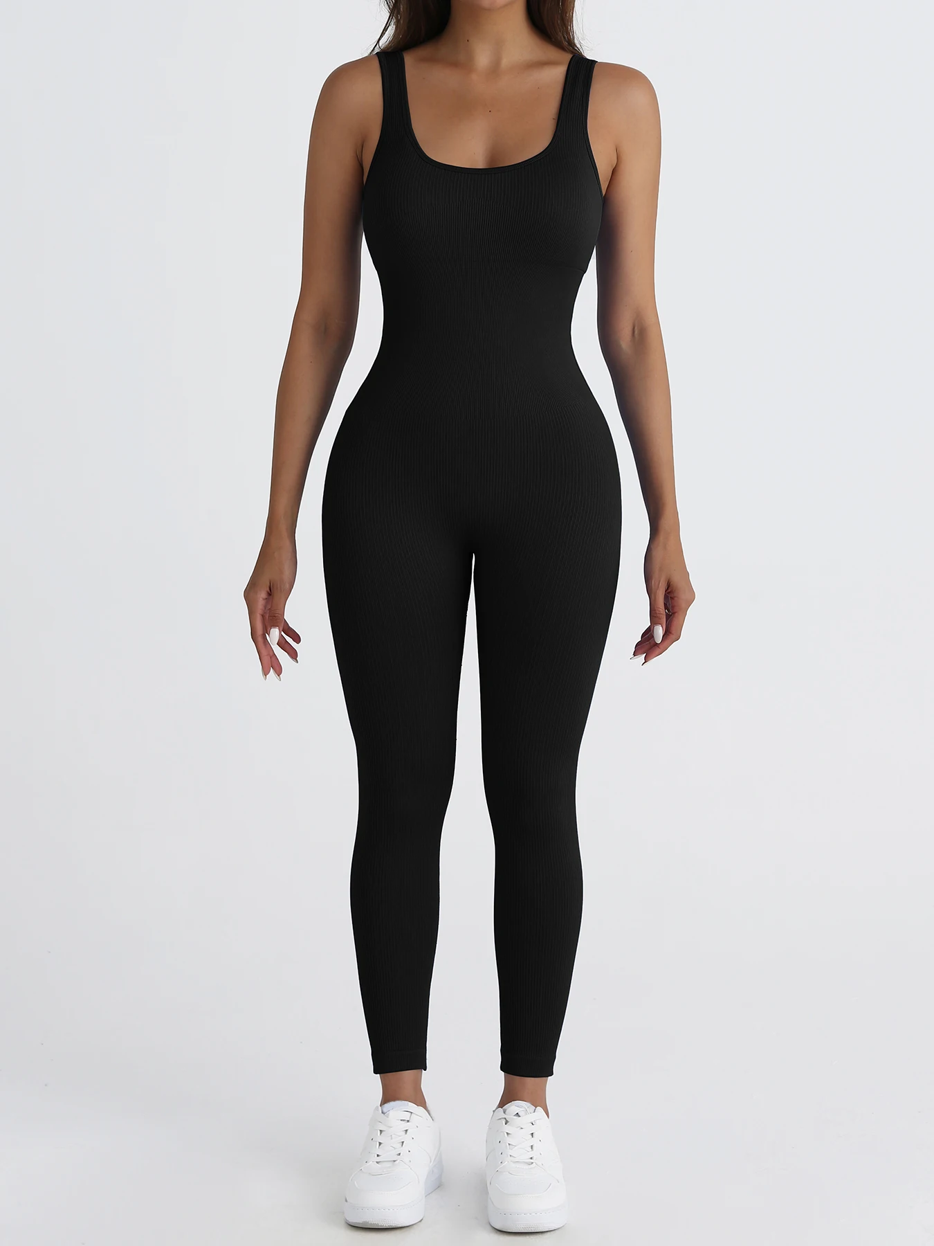 One-piece Fitness Jumpsuit Seamless Clothing Backless Slimming Long Pants Women Sports Body Training Clothes