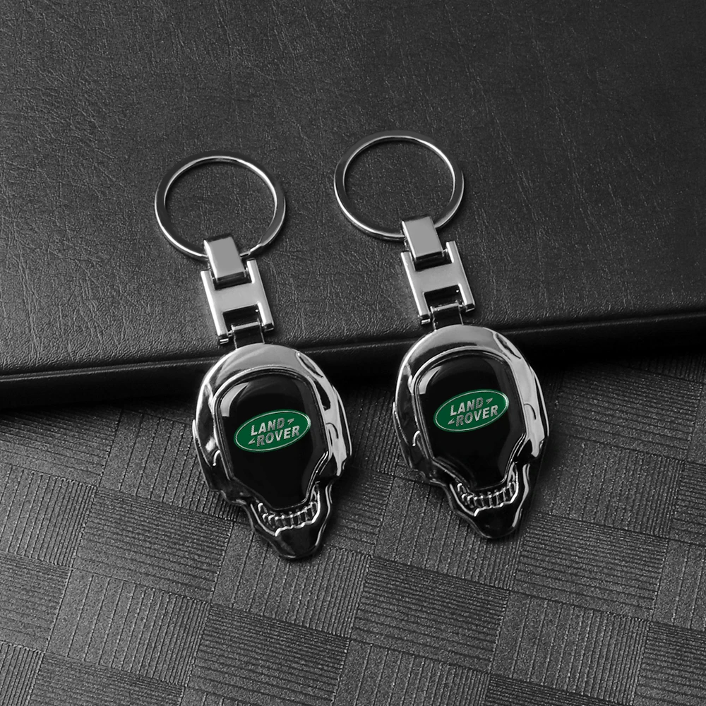 3D Metal Car Emblem Keychain Key Ring Tag Holder Accessories For Land Rover Range Evoque Velar Defender Discovery Freelander