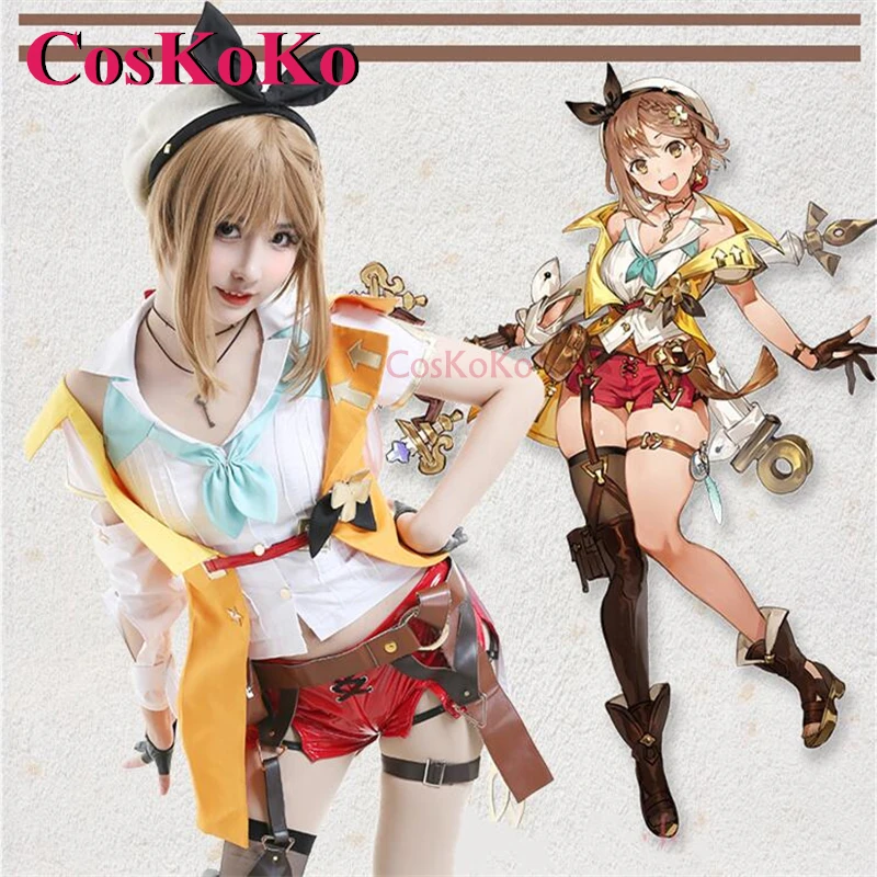 CosKoKo Reisalin Stout Cosplay Anime Game Atelier Series Costume Sweet Lovely Daily Wear Uniform Halloween Role Play Clothing