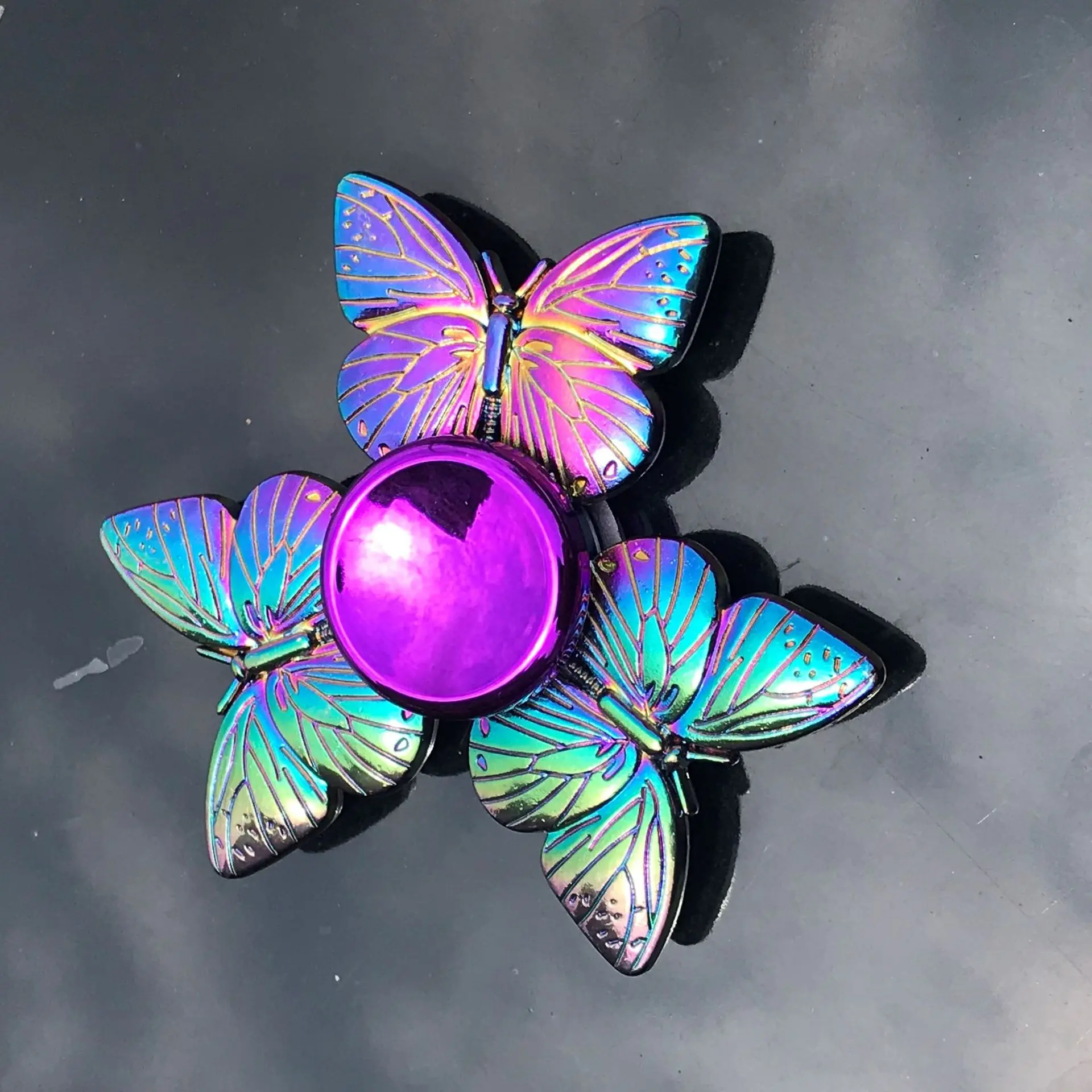 Rainbow Fidget Metallspinner, bunte Fingerspinner, Hochgeschwindigkeits-Handspinner, Zappelspielzeug zur Stress- und Angstlinderung für Erwachsene