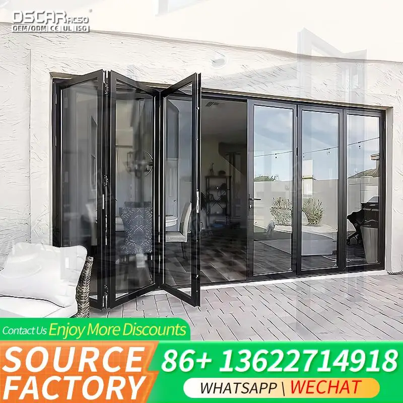 

Modern Black Aluminum Folding Thermal Insulation Door Curtains for Villa Closet Interior Decoration Space Utilization folding do