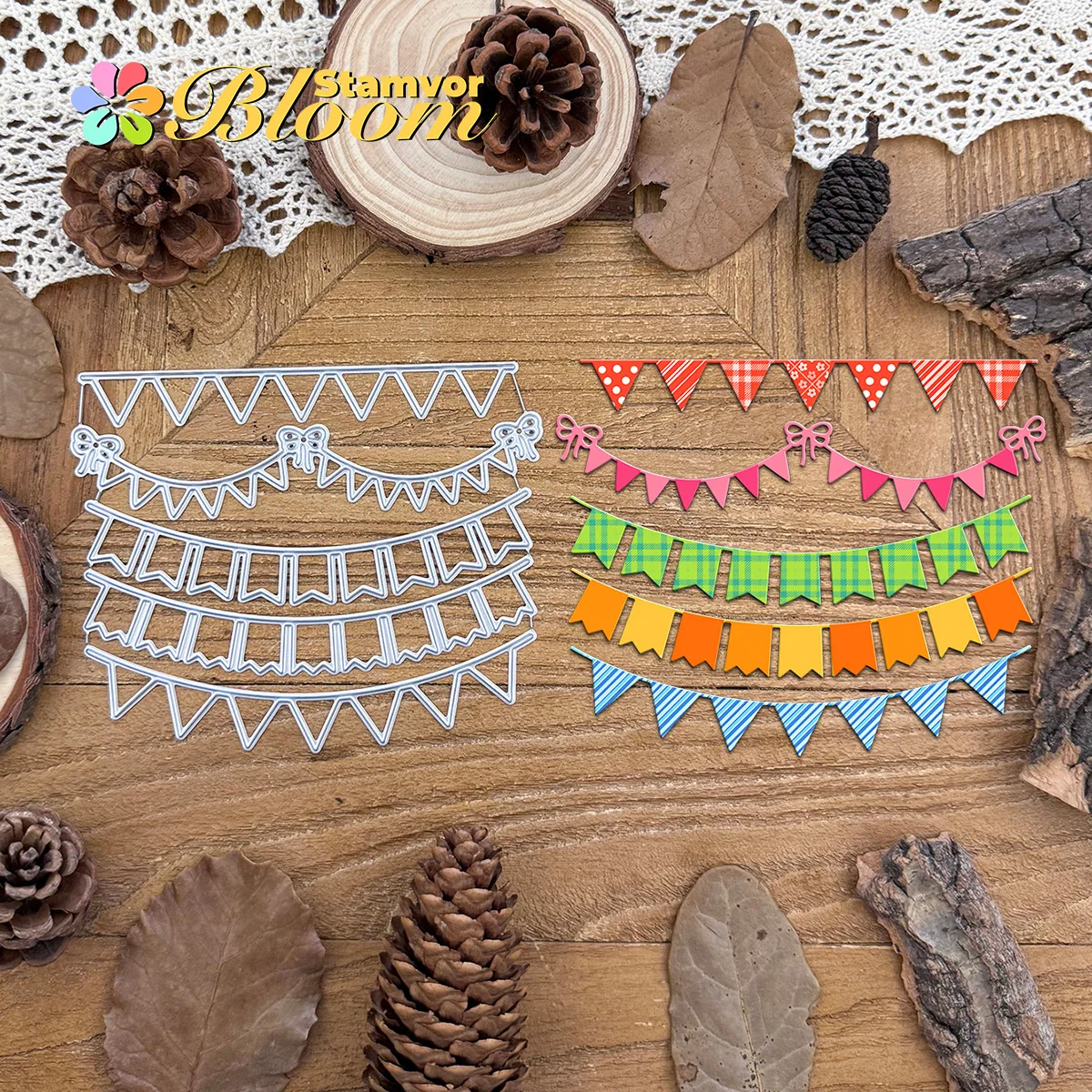 Original schöne Geburtstagsparty Banner Metall Stanzformen Scrapbooking dekorative Prägung