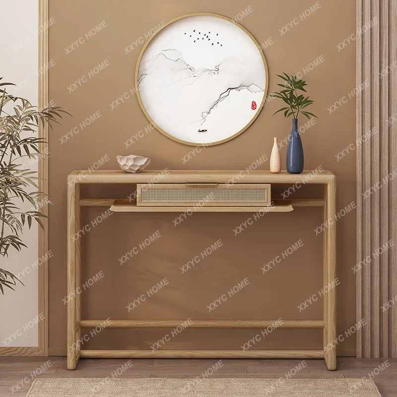 LWood Console Chinese Style Console Tables Chinese Zen Buddha Worship Table a Long Narrow Table