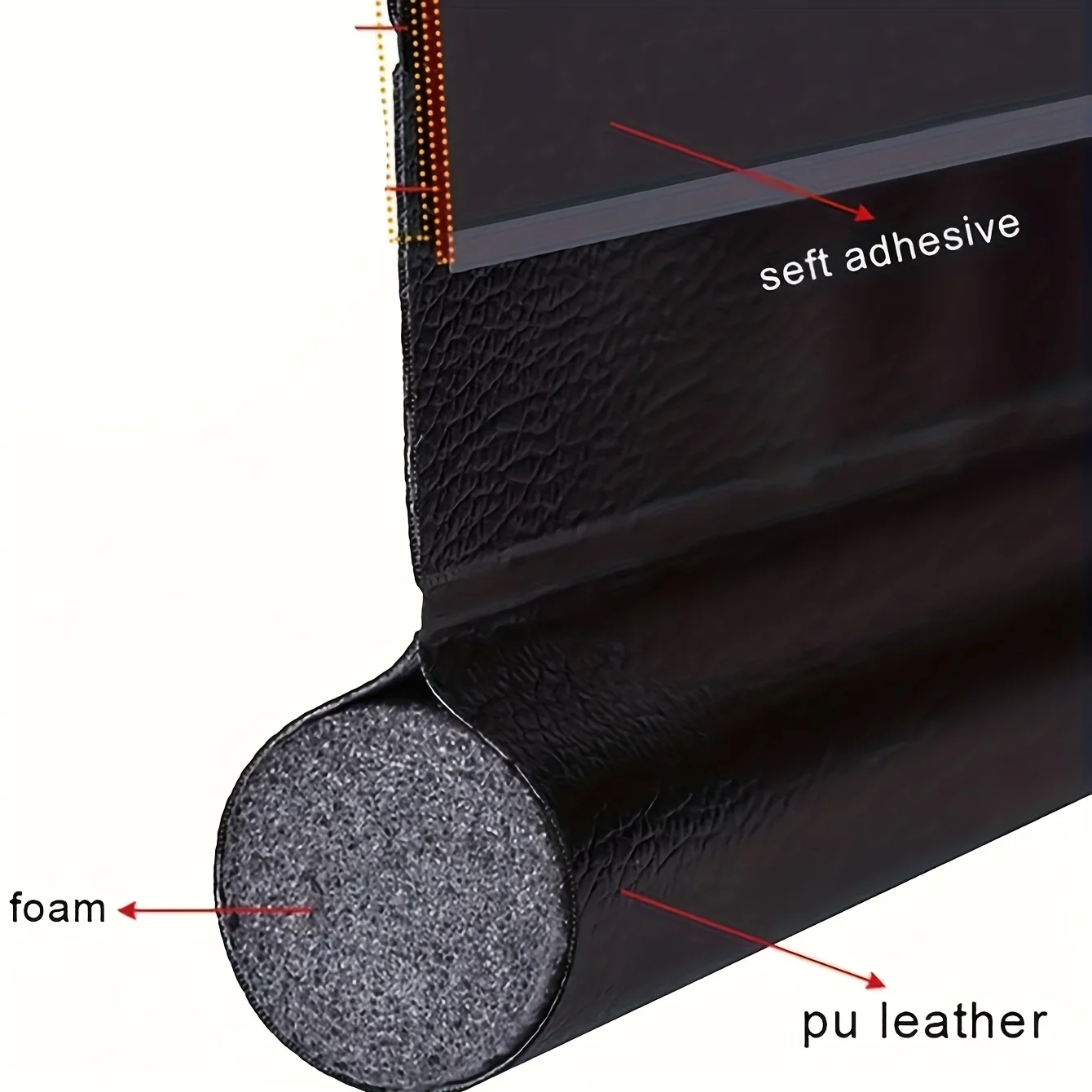 1pc Adjustable Self-Adhesive Door Draft Stopper - Soundproof, Weatherproof, Anti-Cold, Foam Weather Strip for Bottom of Door