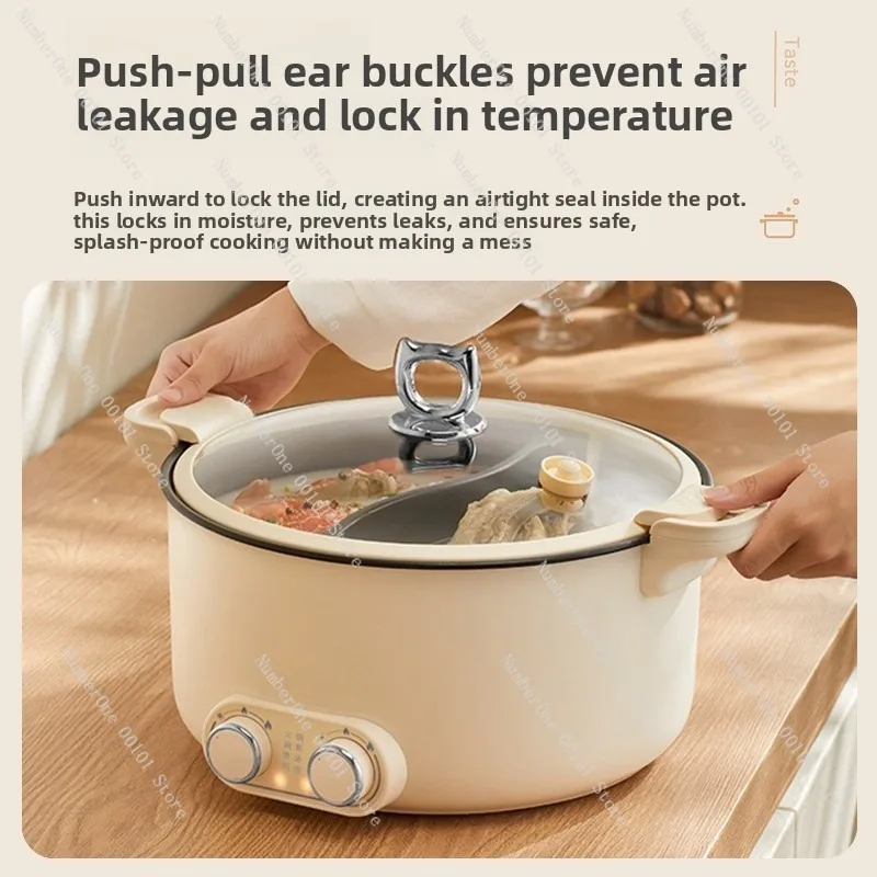 6L 8L Double Pot Electric Hot Pot Multi Function Dorm Home Cooker 2026 Large Capacity Student Kitchen Appliance Fast Heating view 3