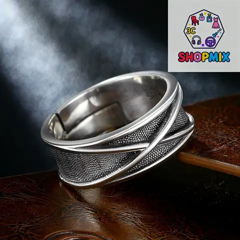 Retro Time Space Goku Black Ring Punk Gothic Open Ring For Men Handmade Unisex Designer Jewelry Accessories Anime Lovers Gift