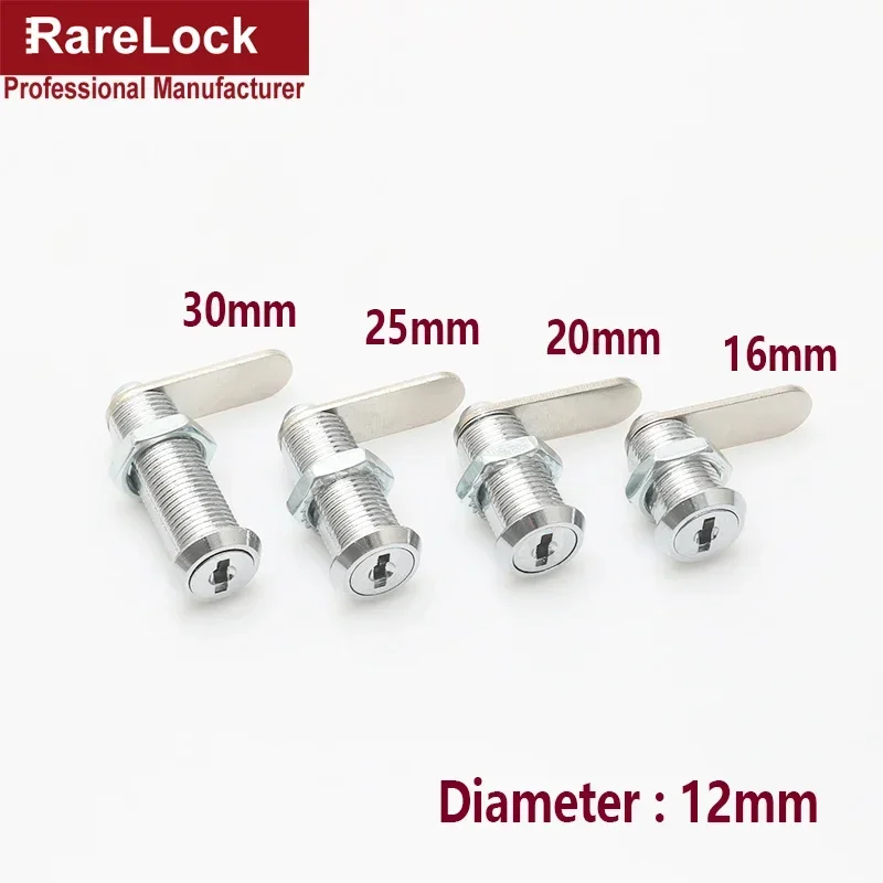 Mini Cam Lock with 2 Keys Diameter 12mm Zinc Alloy Easy Installed for Cabinet Drawer Furniture Hardware Rarelock G1