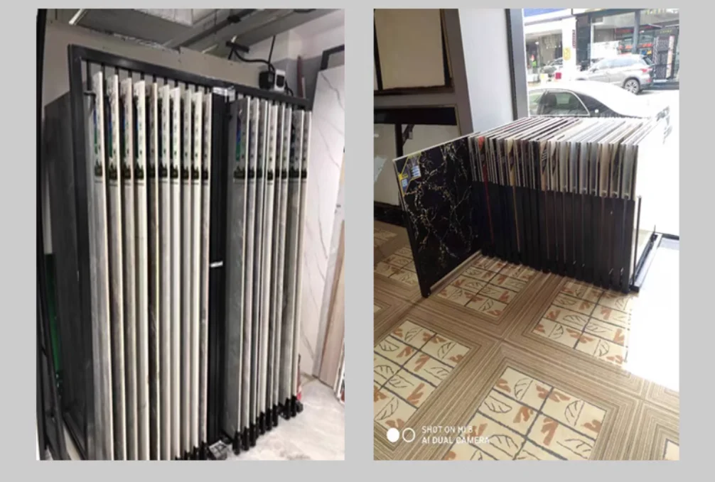 Tile display rack, slate drawer rack, large board drawer cabinet, floor-standing marble sliding display rack