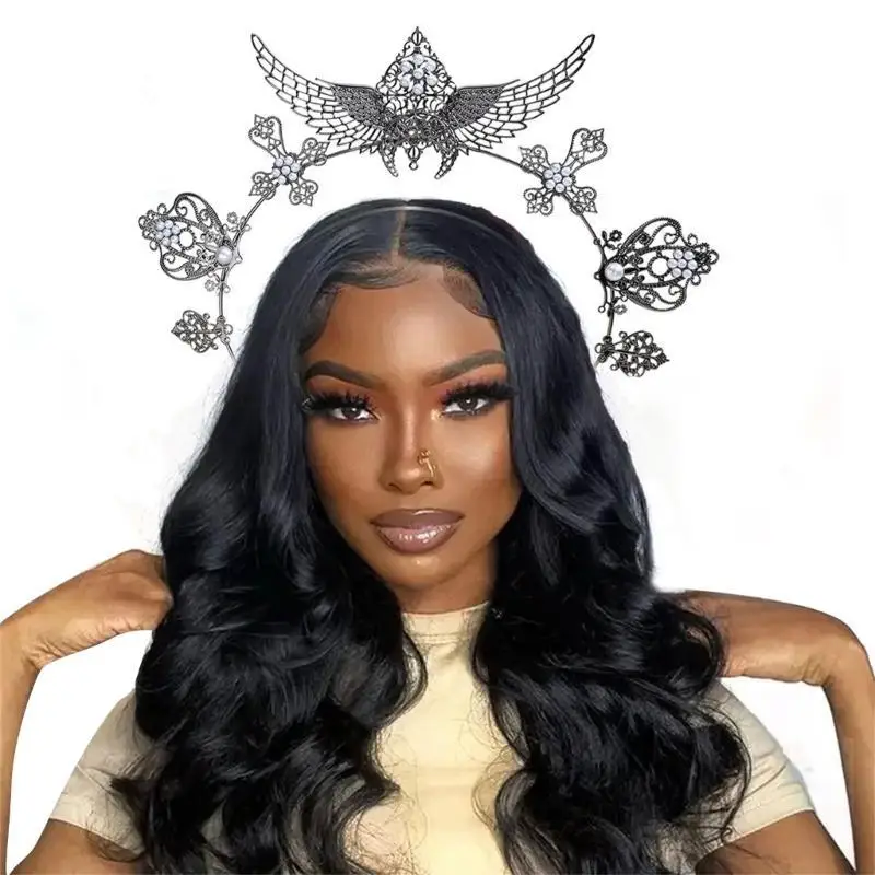 

652F Cosplay Angel Holy Headband for Teens Carnival Festival Party Props