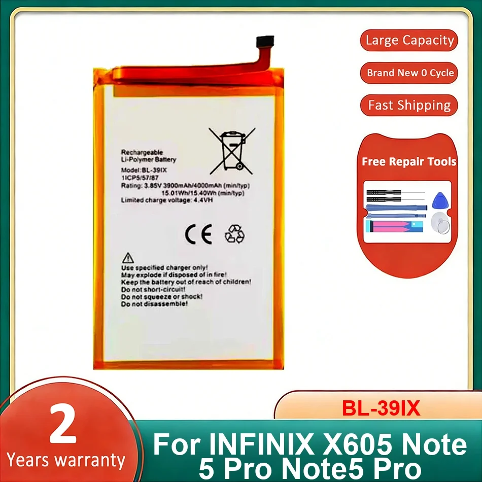 

Аккумулятор для мобильного телефона INFINIX X605 Note 5 Pro, BL-39IX, новый
