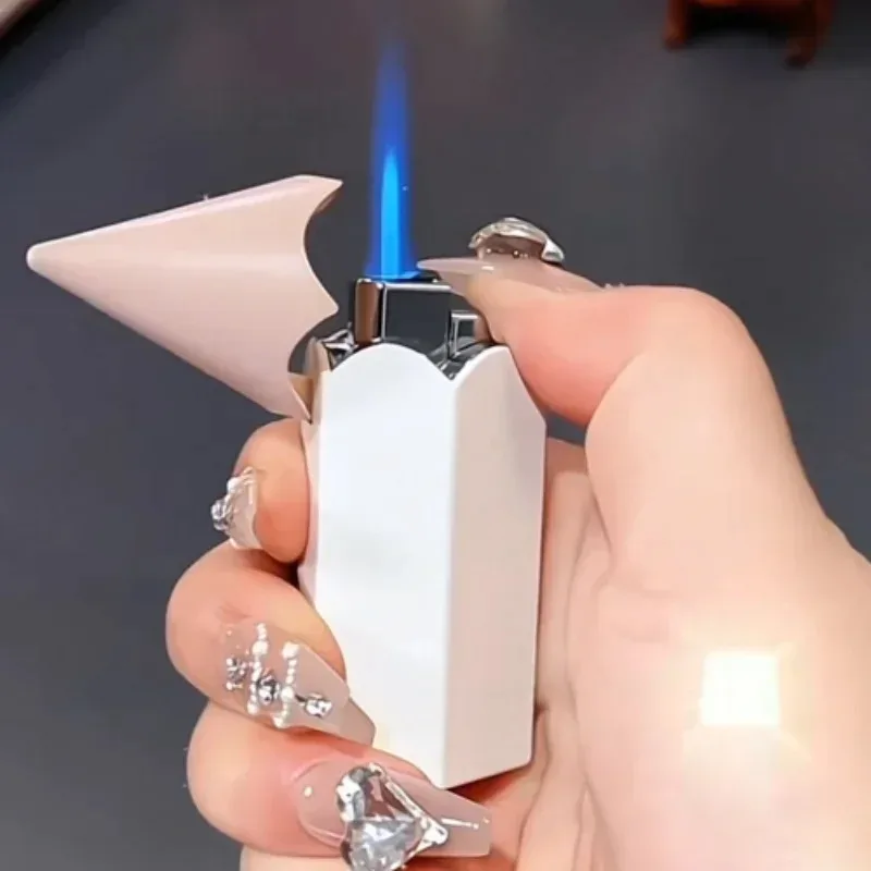 

Newest Personalized Mini Cute Inflatable Lighter Windproof Jet Flame Pencil Portable Lighter Cigarette Accessories Smoking Gifts