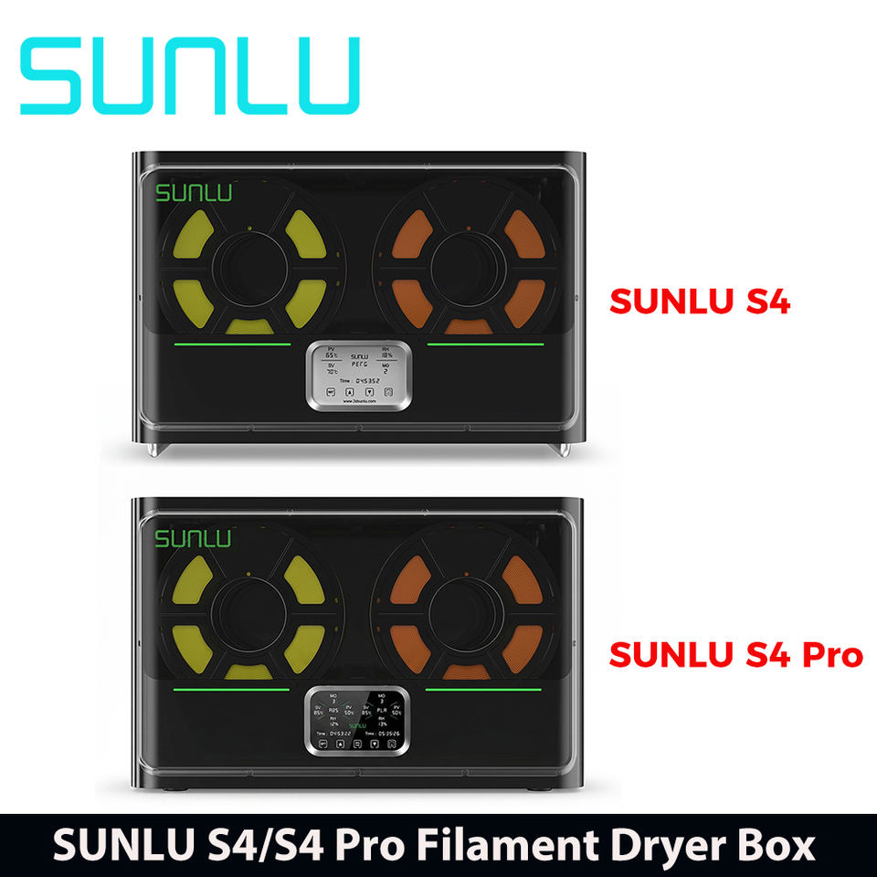 SUNLU S4/ S4 Pro 3D Filament Dryerr Box for 1.75mm/2.85mm PLA/PETG/ABS/TPU/PA/PC Filaments