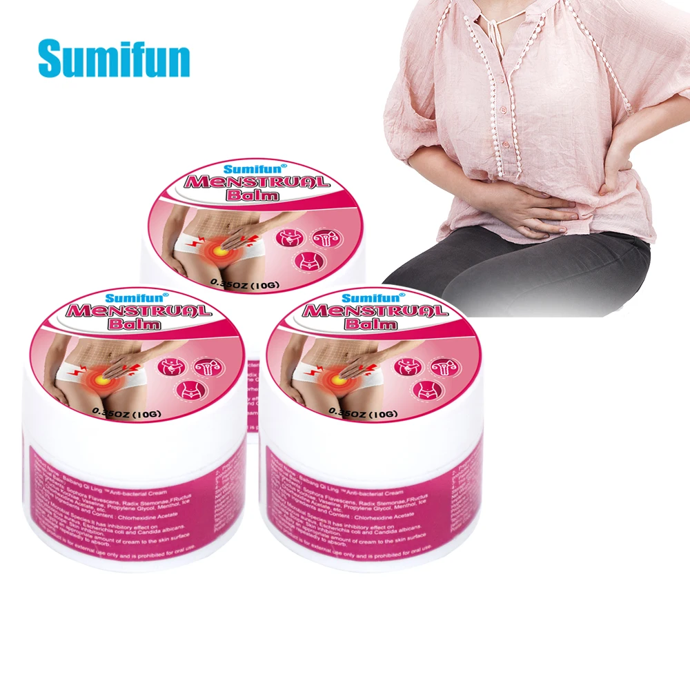 

3Pcs Sumifun Menstrual Cramps Cream Lady Period Dysmenorrhea Period Pain Relief Ointment Warm Palace Abdomen Herbal Medicine