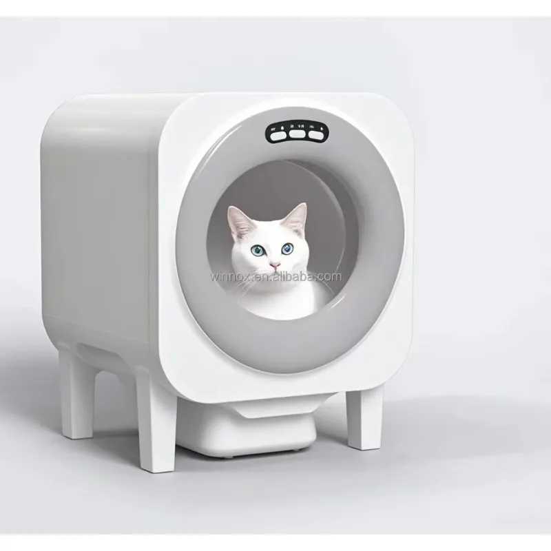 Smart Home Product Quick Self Cleaning Automatic Timed Pet Toilet  68L Large Self-cleaning Pet  Box with 5G HD