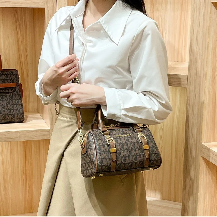 Printing Boston Pillow Bag Women\'s Shoulder Bag Genuine Leather Crossbody Bag Large Capacity luxury designer handbag