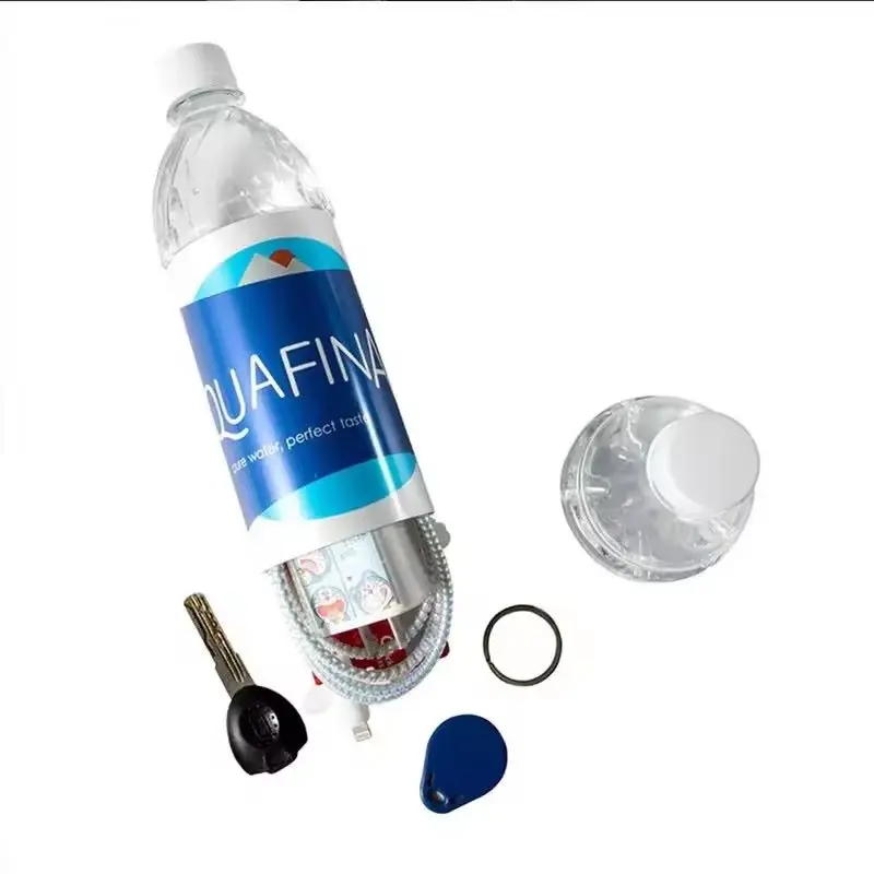 Portable Fake Mineral Water Bottle Sight Secret Security Hidden Container Travel Creative Outdoor Safe Box Hide Cash Pills Stash
