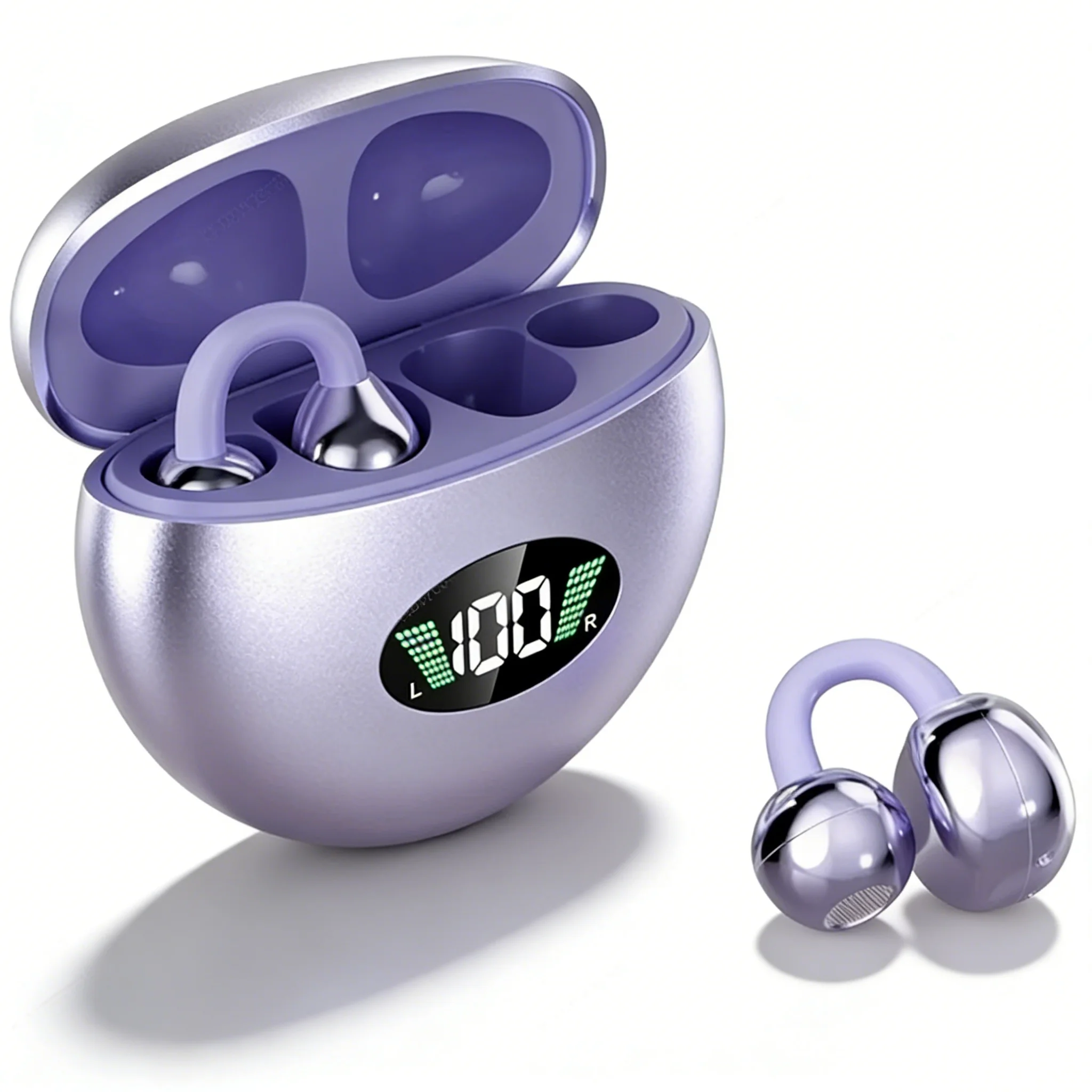 Auriculares con clip de batería larga Auriculares inalámbricos con clip Audio premium Bluetooth con micrófono Auriculares deportivos perfectos Uso diario