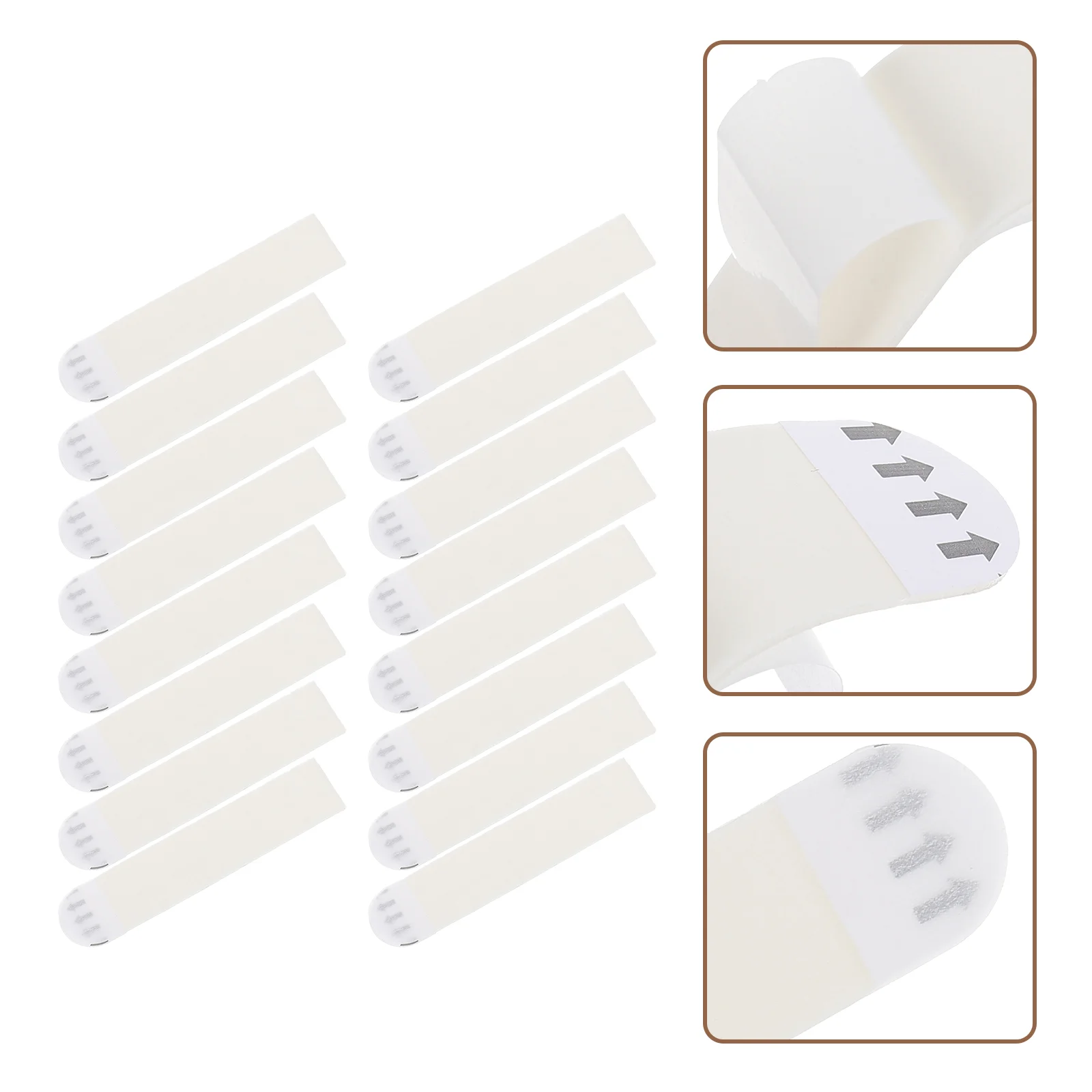 

30 Pcs Double Sided Tape Traceless Photo Frame Nano Adhesive Sticker Poster Strips White