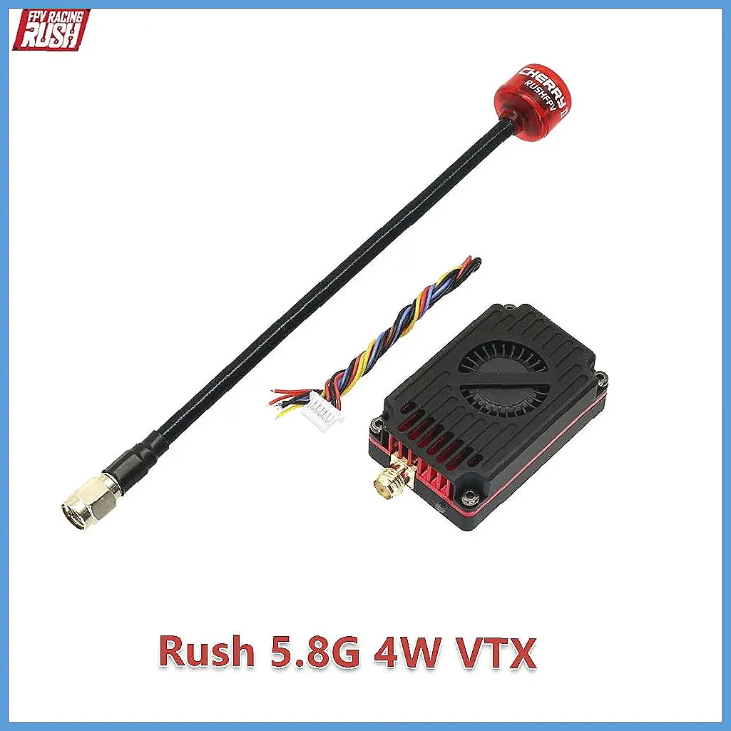 

RUSHFPV 5.8G 4W 48CH VTX с управлением Tramp/IRC, регулируемая мощность 25-4000 мВт