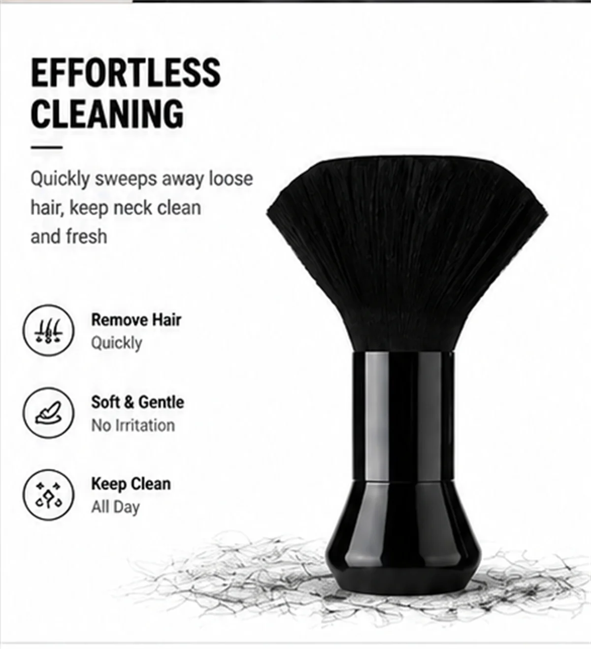 Professional Barber Hair Brush Multifunction Neck Face Duster Haircut Cleaning Soft Styling Tools for Salon Fast Haircut Cleanin