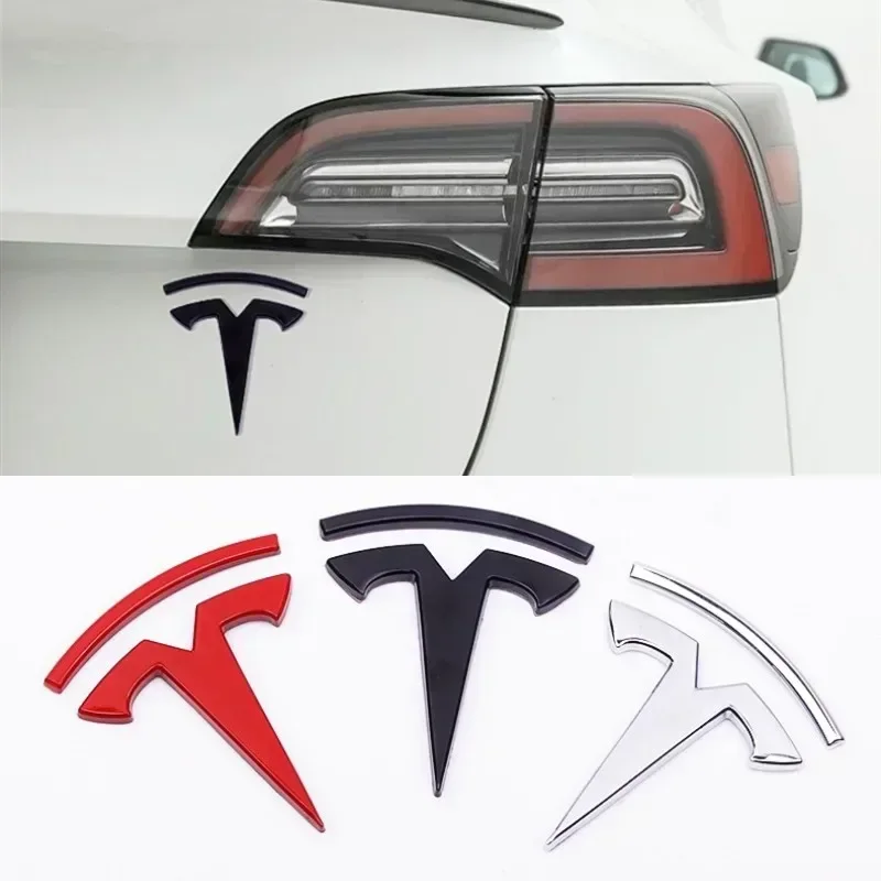 5.6x6cm Metal Car Whole Body Fender Side Window Emblem Sticker for Tesla Model 3 Y S X Roadster P75D P85D Exterior Decoration