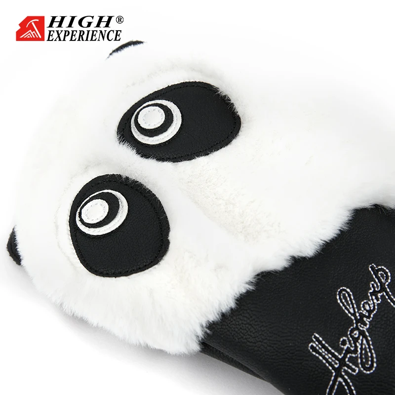 New plush ski gloves waterproof, wear-resistant and warm Korean cute big eyes veneer stuffy gloves for men and women